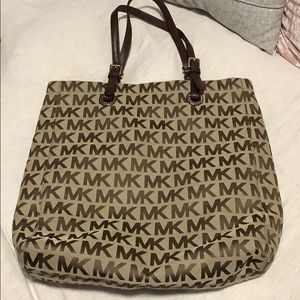 Tan Canvas Michael Kors Tote Bag